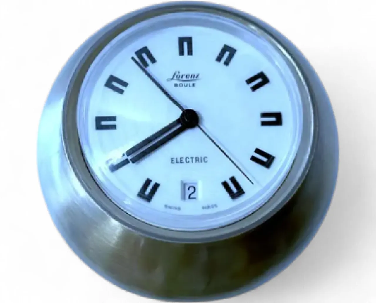 Table clock LORENZ, Mod. BOULE, 1950s 8