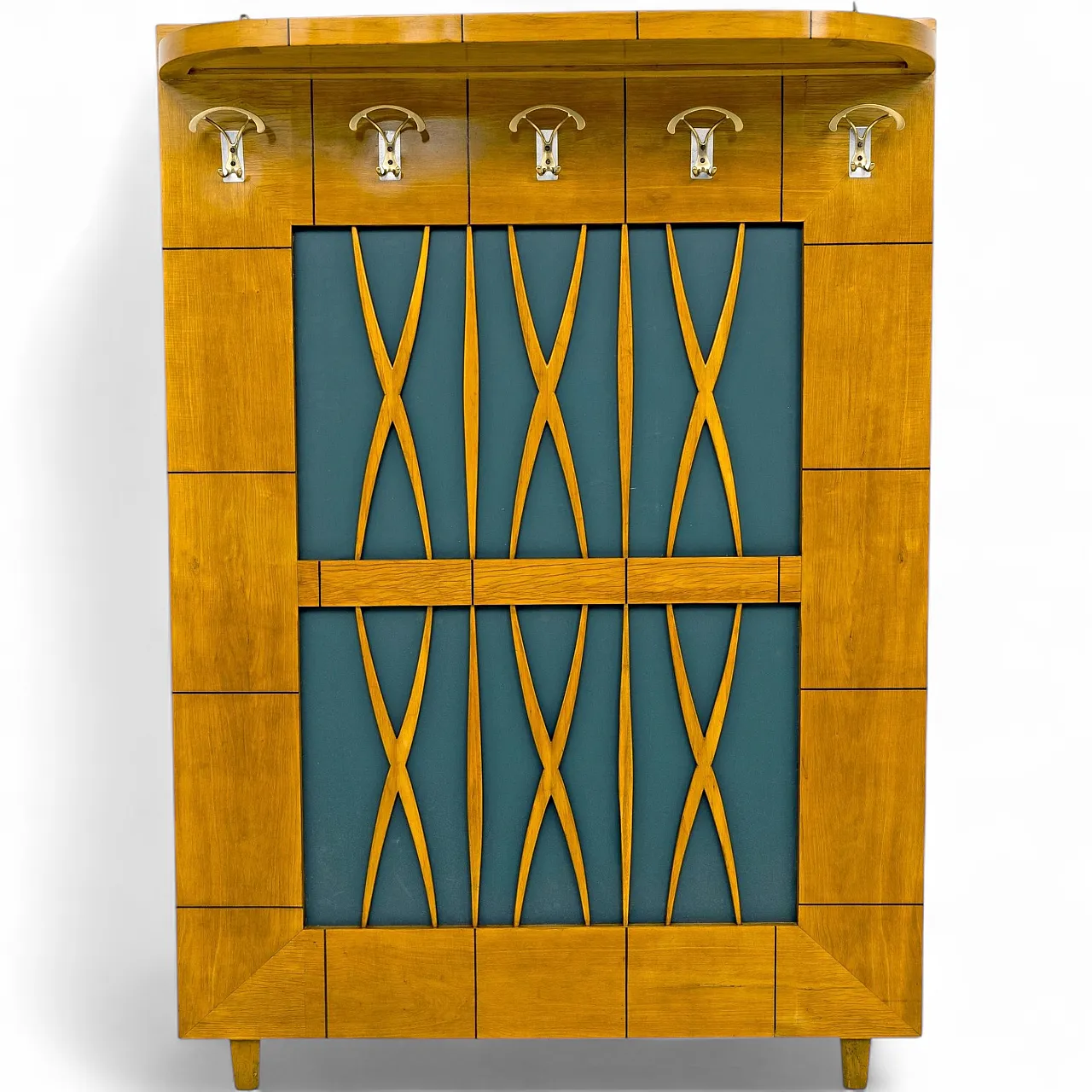 Appendiabiti Art Déco in acero nello stile di Paolo Buffa, anni '50 7