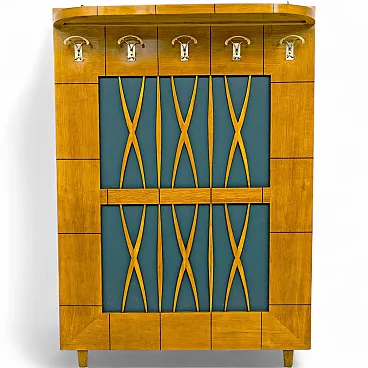 Appendiabiti Art Déco in acero nello stile di Paolo Buffa, anni '50
