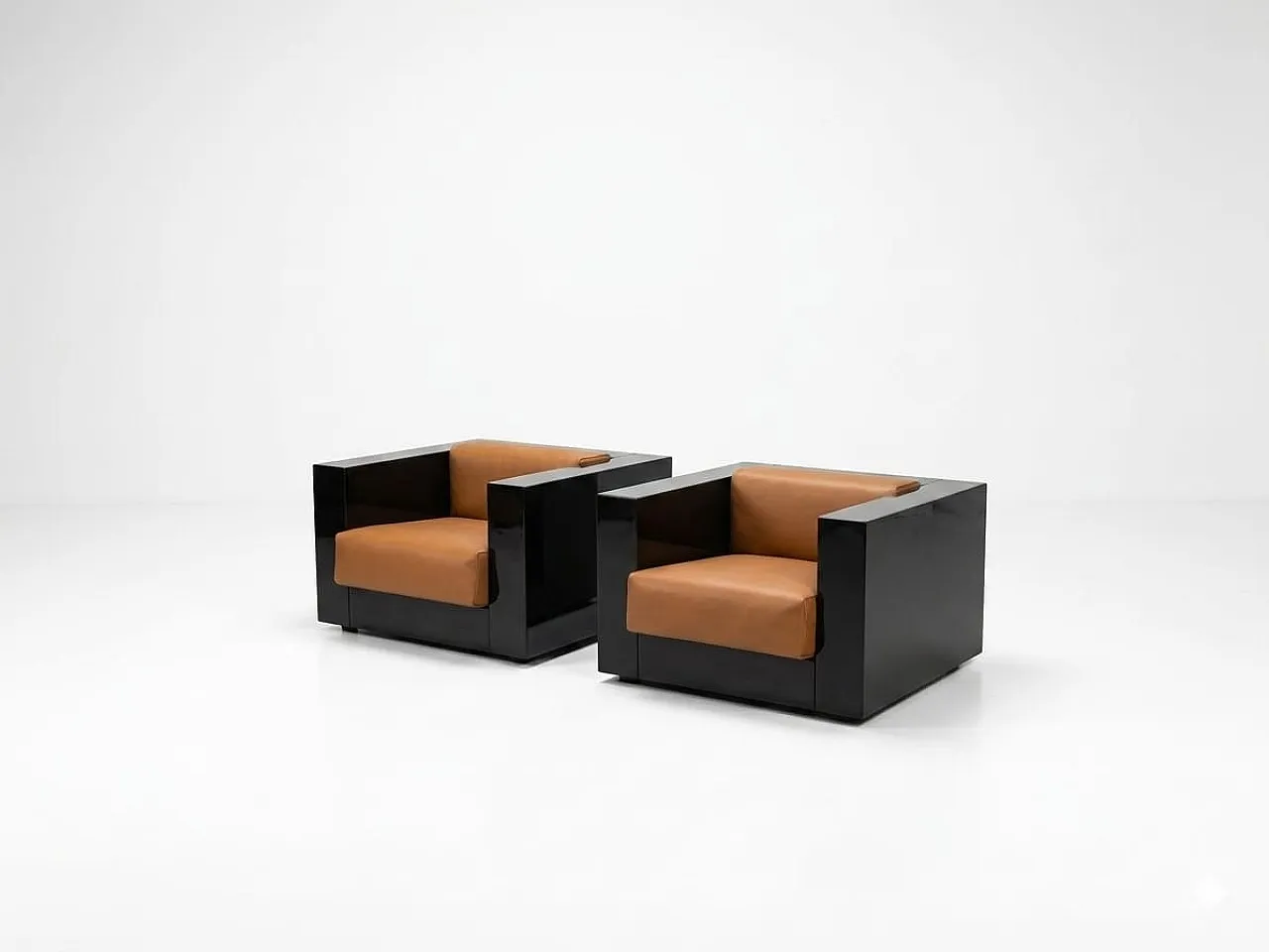 Coppia di poltrone Saratoga di Vignelli per Poltronova, anni '60 1