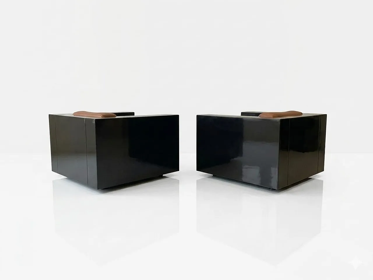 Coppia di poltrone Saratoga di Vignelli per Poltronova, anni '60 4