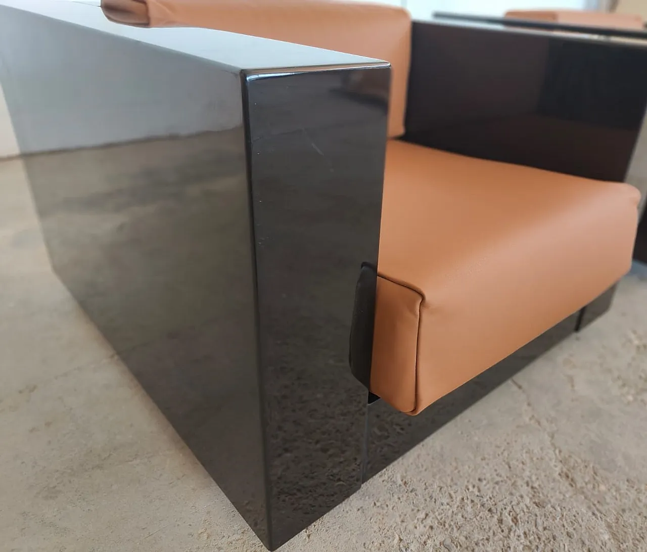 Coppia di poltrone Saratoga di Vignelli per Poltronova, anni '60 7