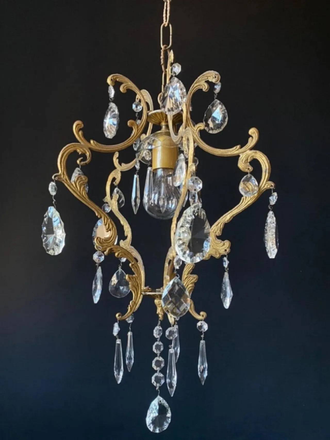 Lampadario in stile Luigi XV, '900 2