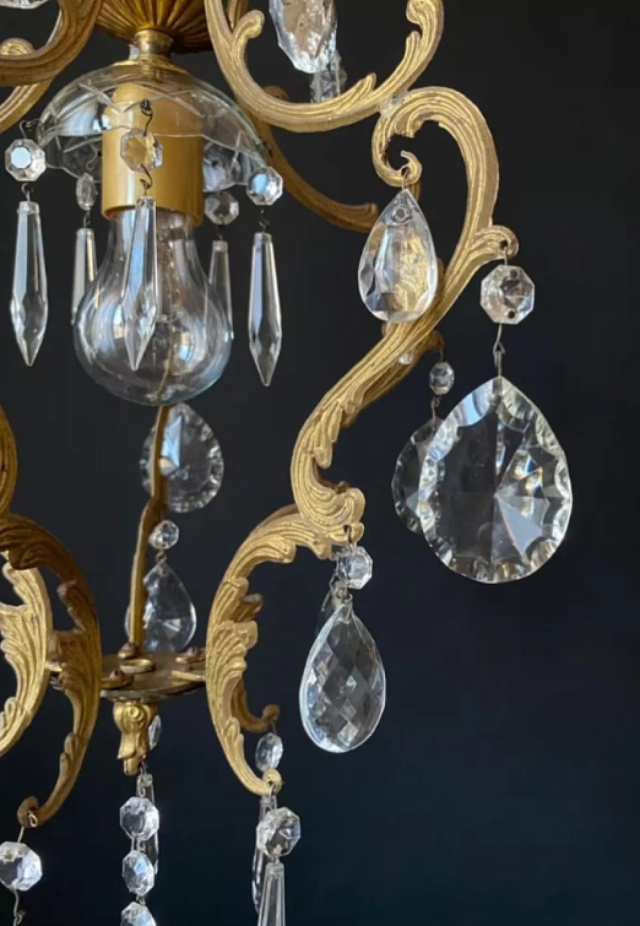 Lampadario in stile Luigi XV, '900 4