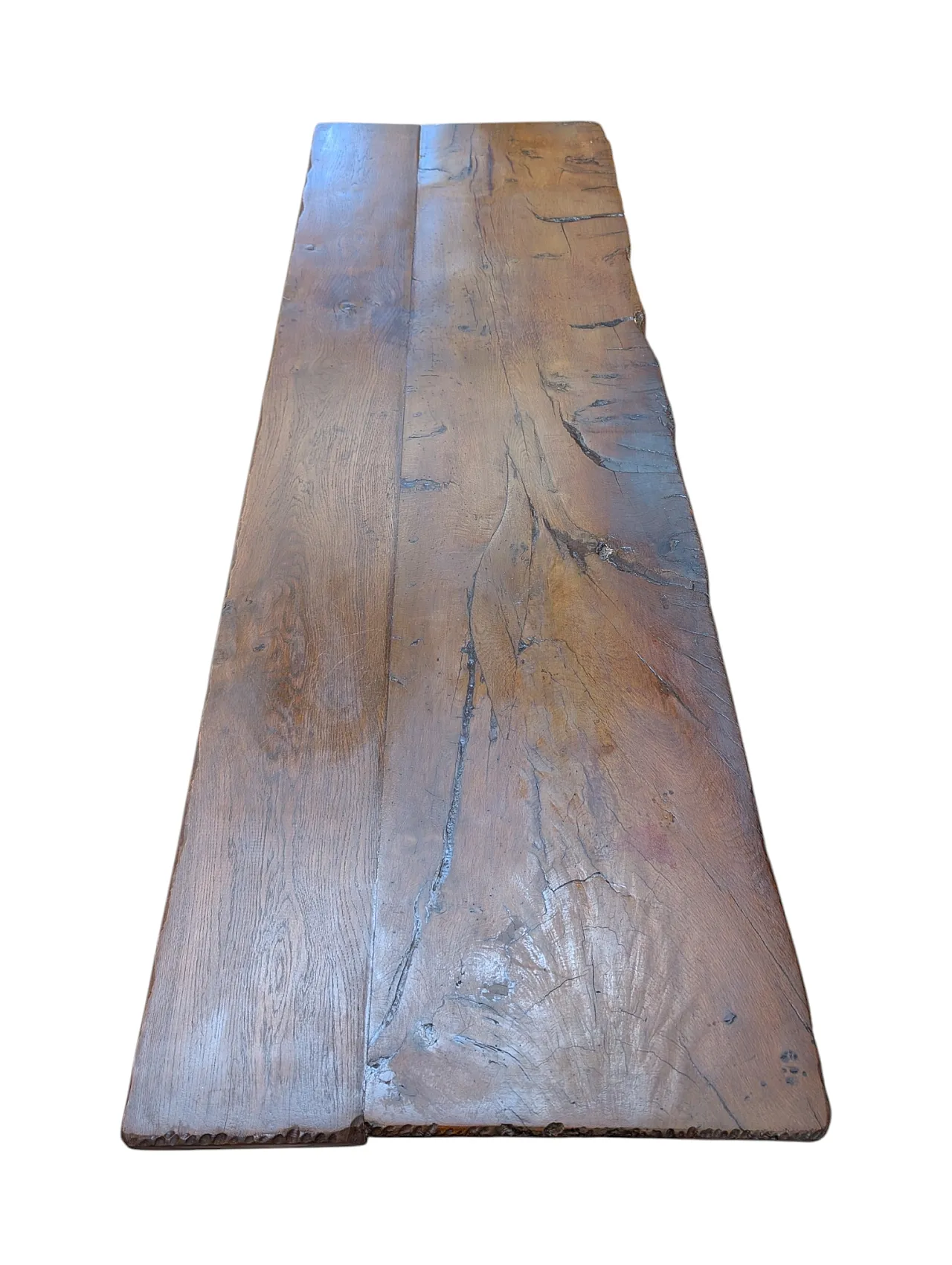 Rustic table in raw beech and chestnut wood, 1890-1920 4