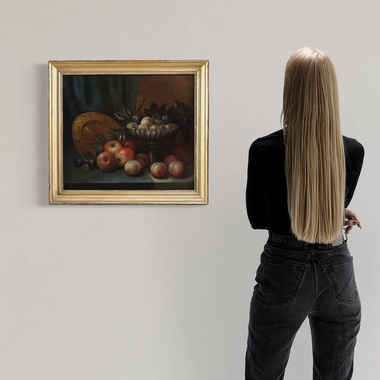 Still life, oil on canvas, mid-18th century 2