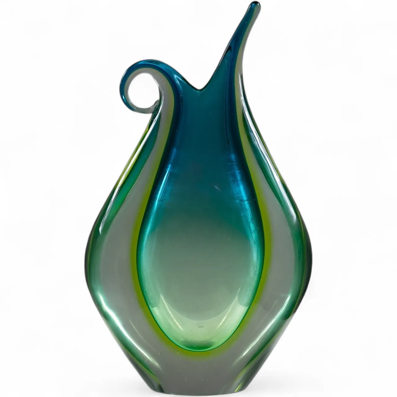 Large submerged glass vase, 1960s 9