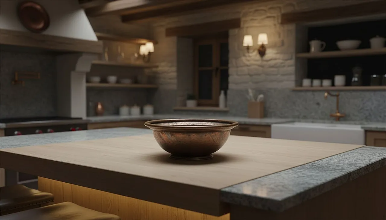 Large copper washbasin 1