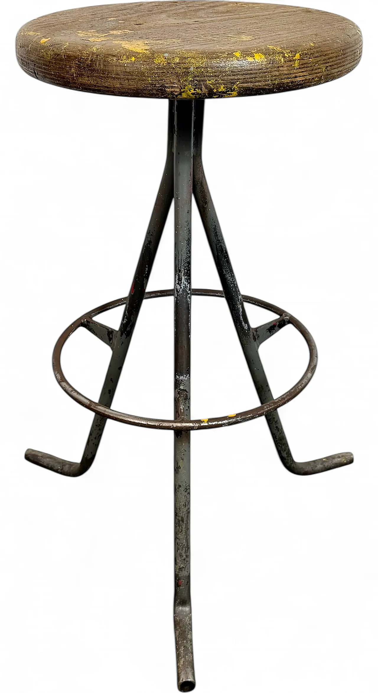Grey Industrial Workshop Stool, 1960s 17