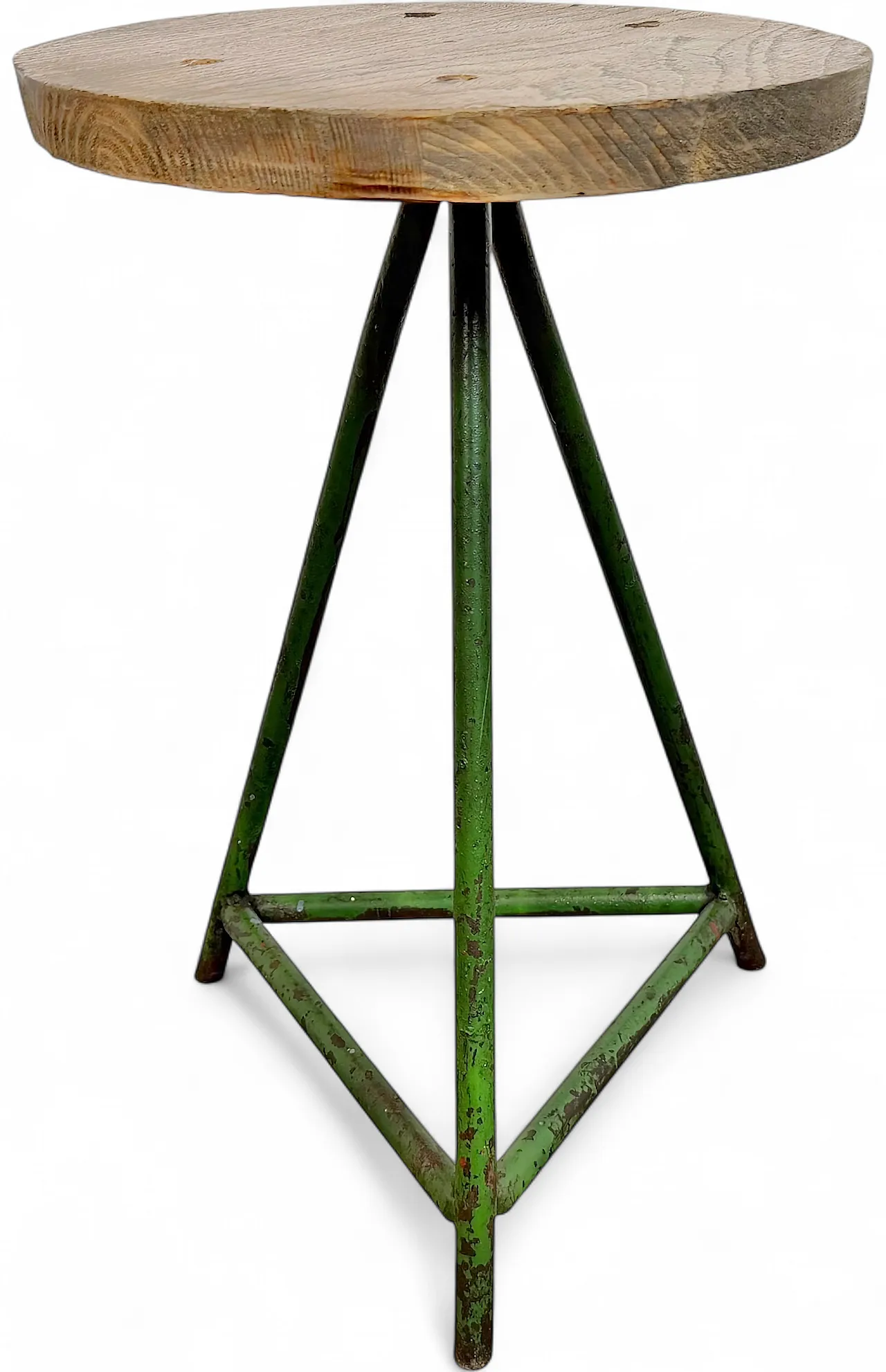 Green Industrial Workshop Stool, 1960s 18