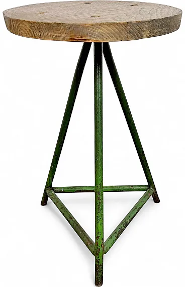 Green Industrial Workshop Stool, 1960s