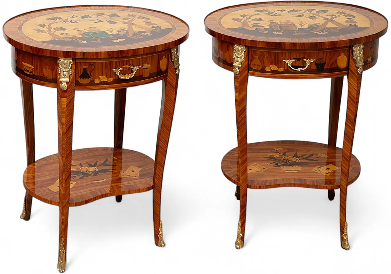 Pair of Napoleon III style chinoiserie coffee tables, France, 20th c. 8