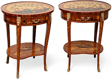 Pair of Napoleon III style chinoiserie coffee tables, France, 20th c.