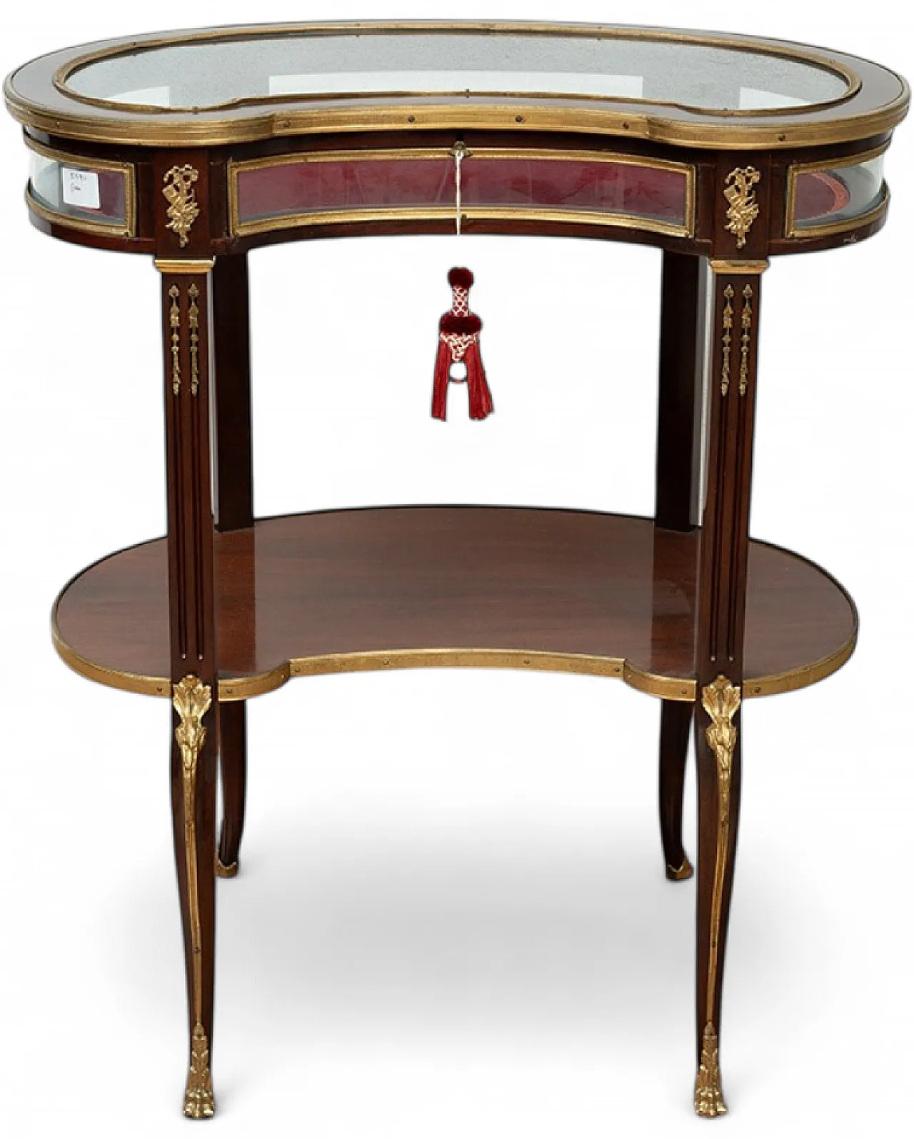 Showcase/Noticeboard Napoleon III in mahogany with inserts of bro elements 6