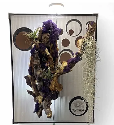 Lighting Installation Amethyst Reflection Botanical Sculpture, 2000s