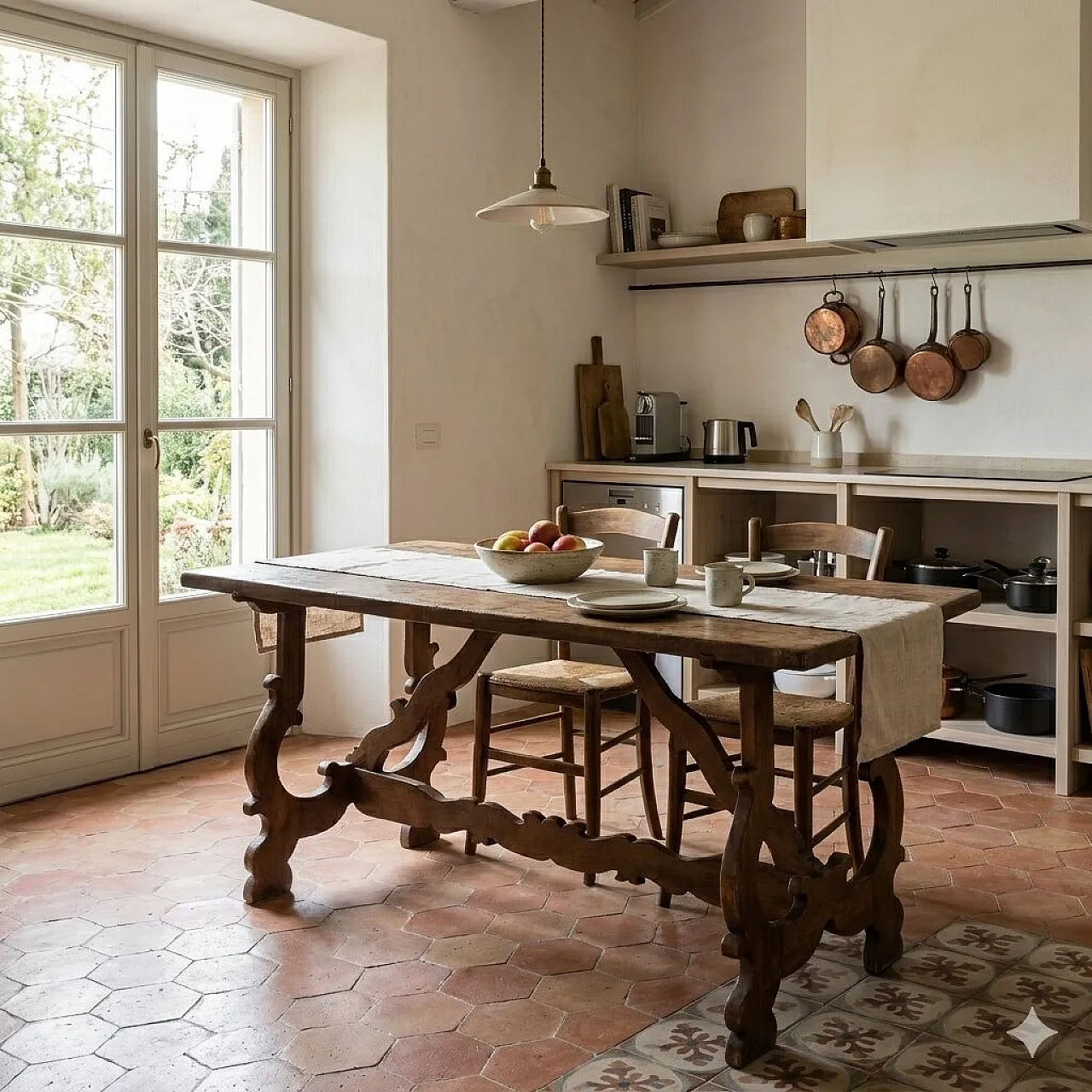 Fratino table in walnut, 20th century 2