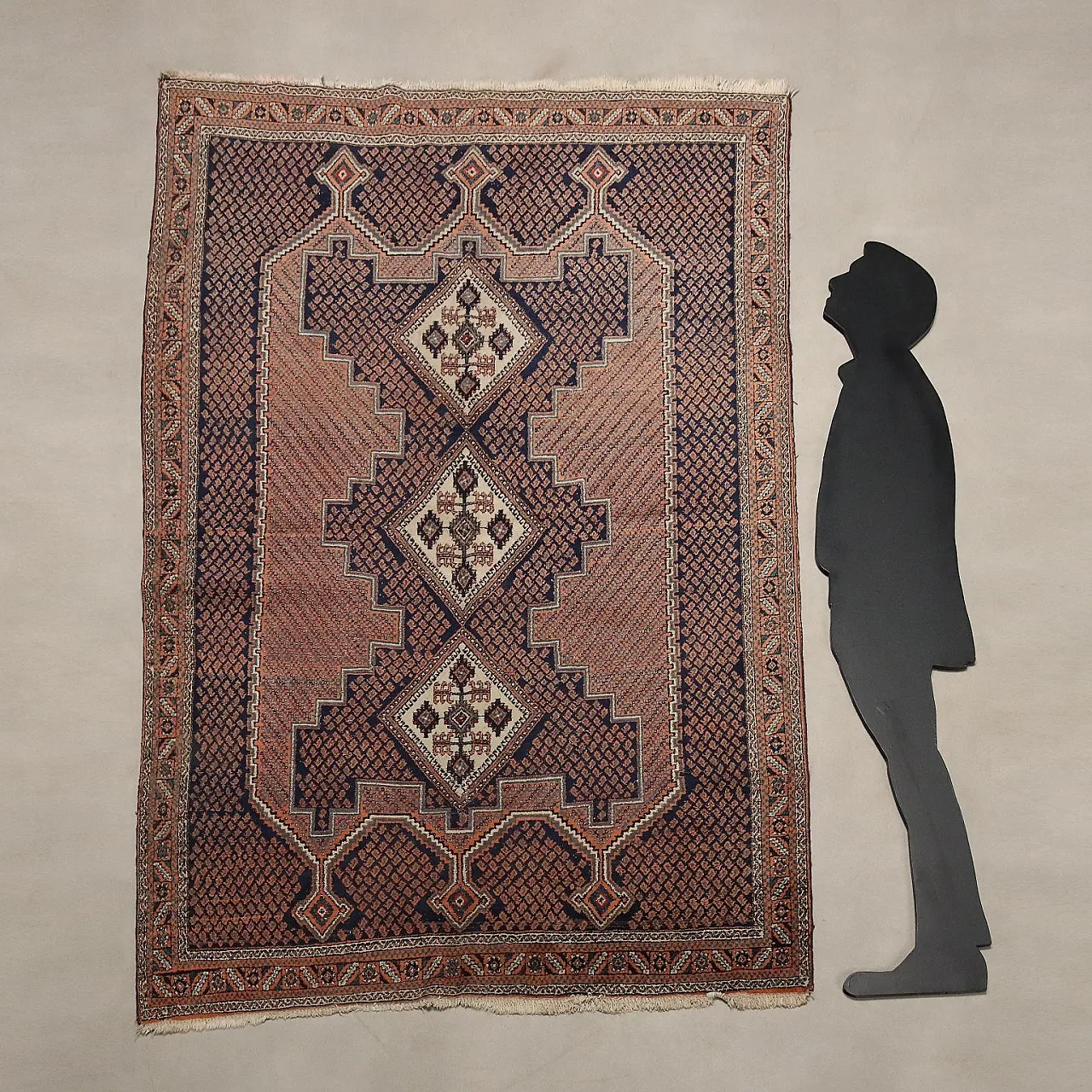 Afshar rug in cotton and wool, 20th century 2