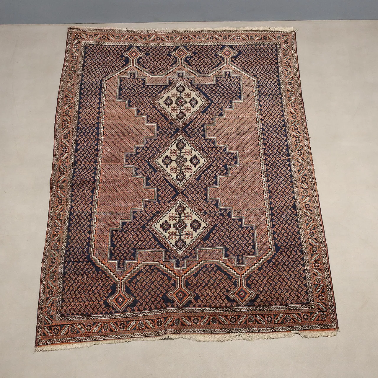 Afshar rug in cotton and wool, 20th century 3