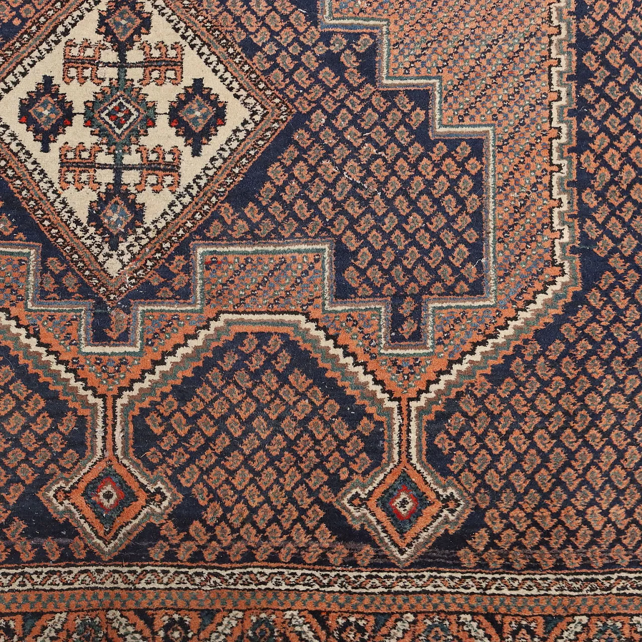 Afshar rug in cotton and wool, 20th century 5