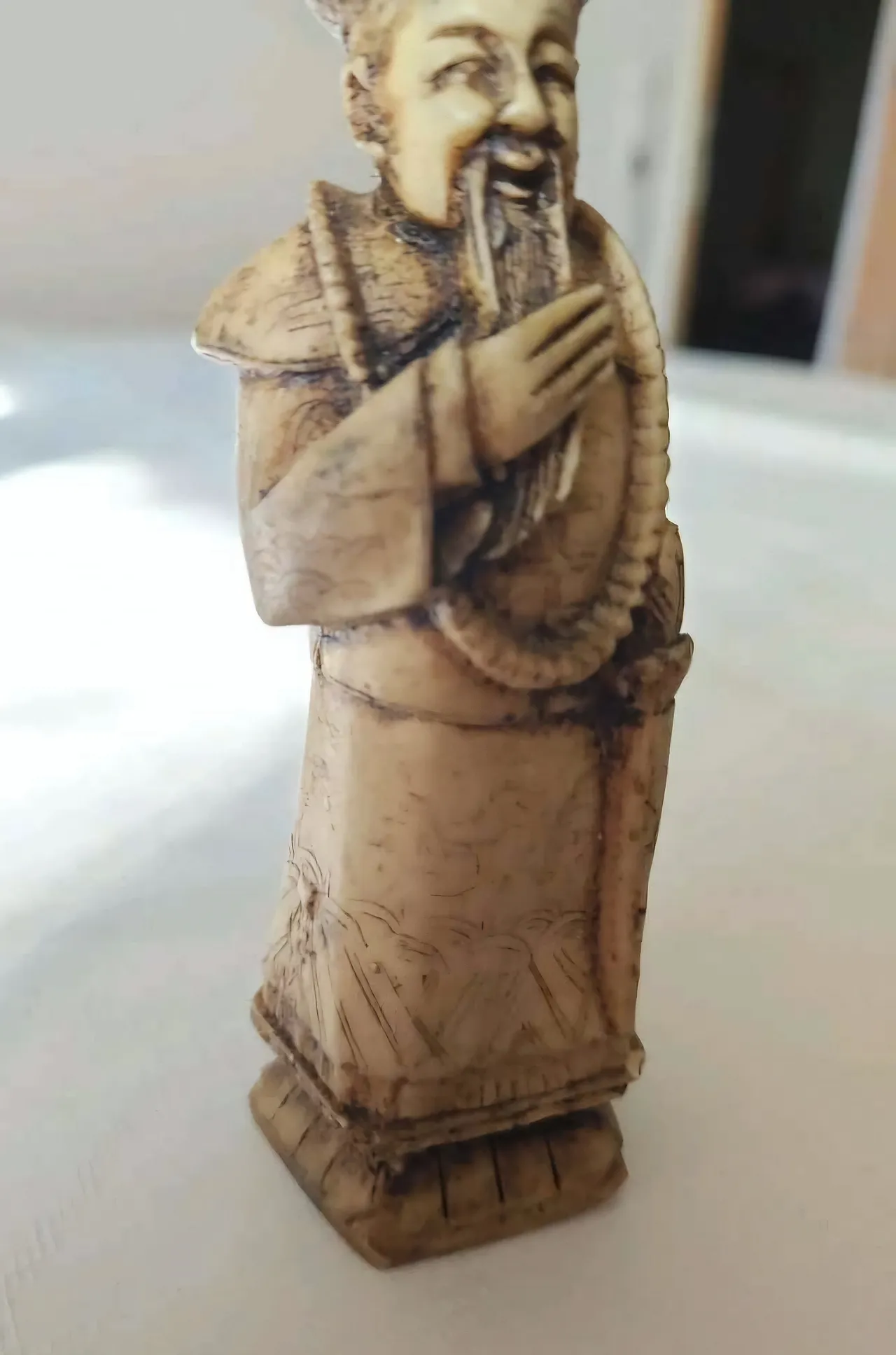Carved Chinese Ivory Warrior Figure Ming/Quing Dynasty 6