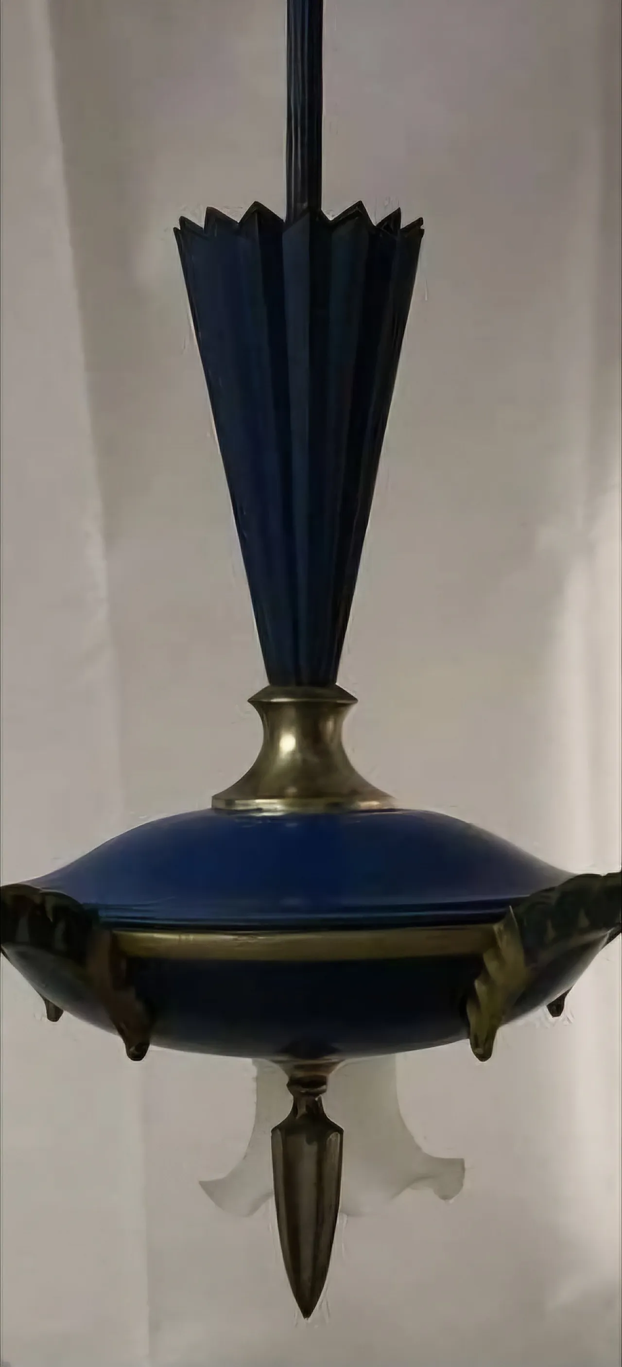 Blue Elegant Chandelier by Dagobert Peche, Early 20th Century 6