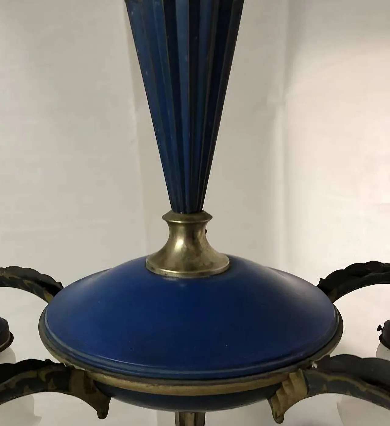Blue Elegant Chandelier by Dagobert Peche, Early 20th Century 8