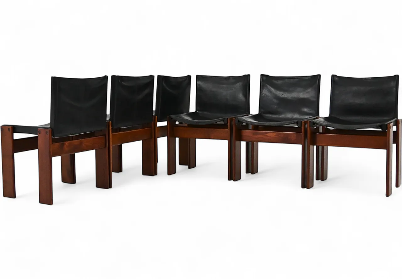 6 Sedie da pranzo Monk di Afra & Tobia Scarpa per Molteni, anni '70 14