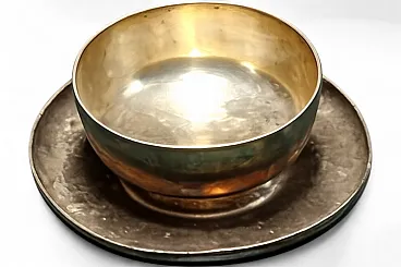 8 silver-plated nickel silver saucer bowls by Giò Ponti for Krupp, 50s