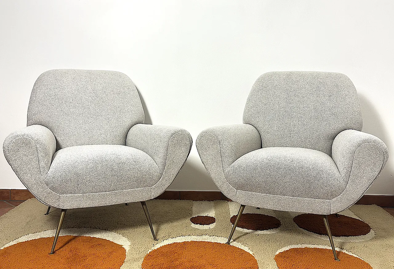 Coppia di Poltrone Gigi Radice By Minotti, anni '50 1