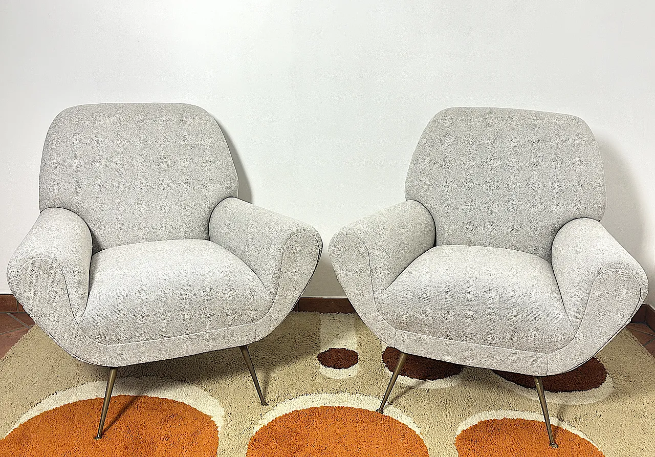 Coppia di Poltrone Gigi Radice By Minotti, anni '50 2
