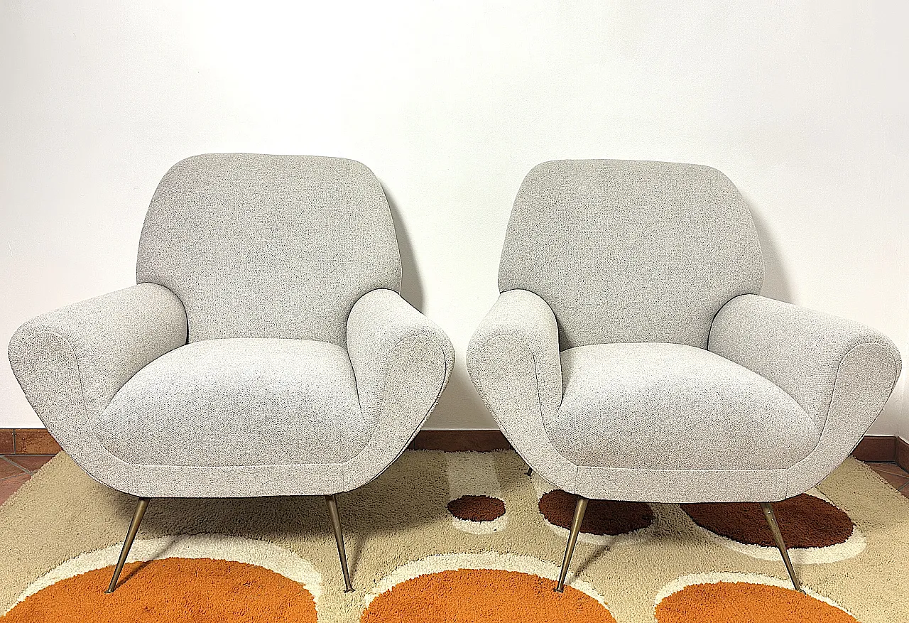Coppia di Poltrone Gigi Radice By Minotti, anni '50 3