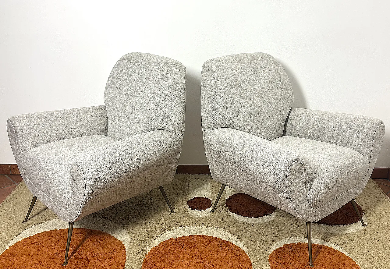 Coppia di Poltrone Gigi Radice By Minotti, anni '50 6