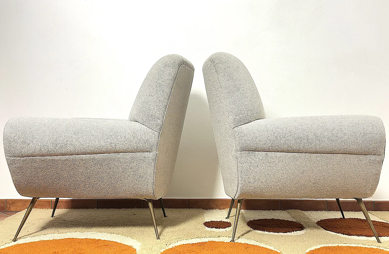 Coppia di Poltrone Gigi Radice By Minotti, anni '50 7