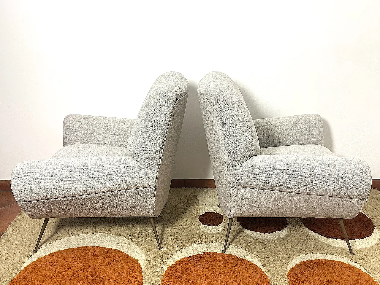 Coppia di Poltrone Gigi Radice By Minotti, anni '50 8