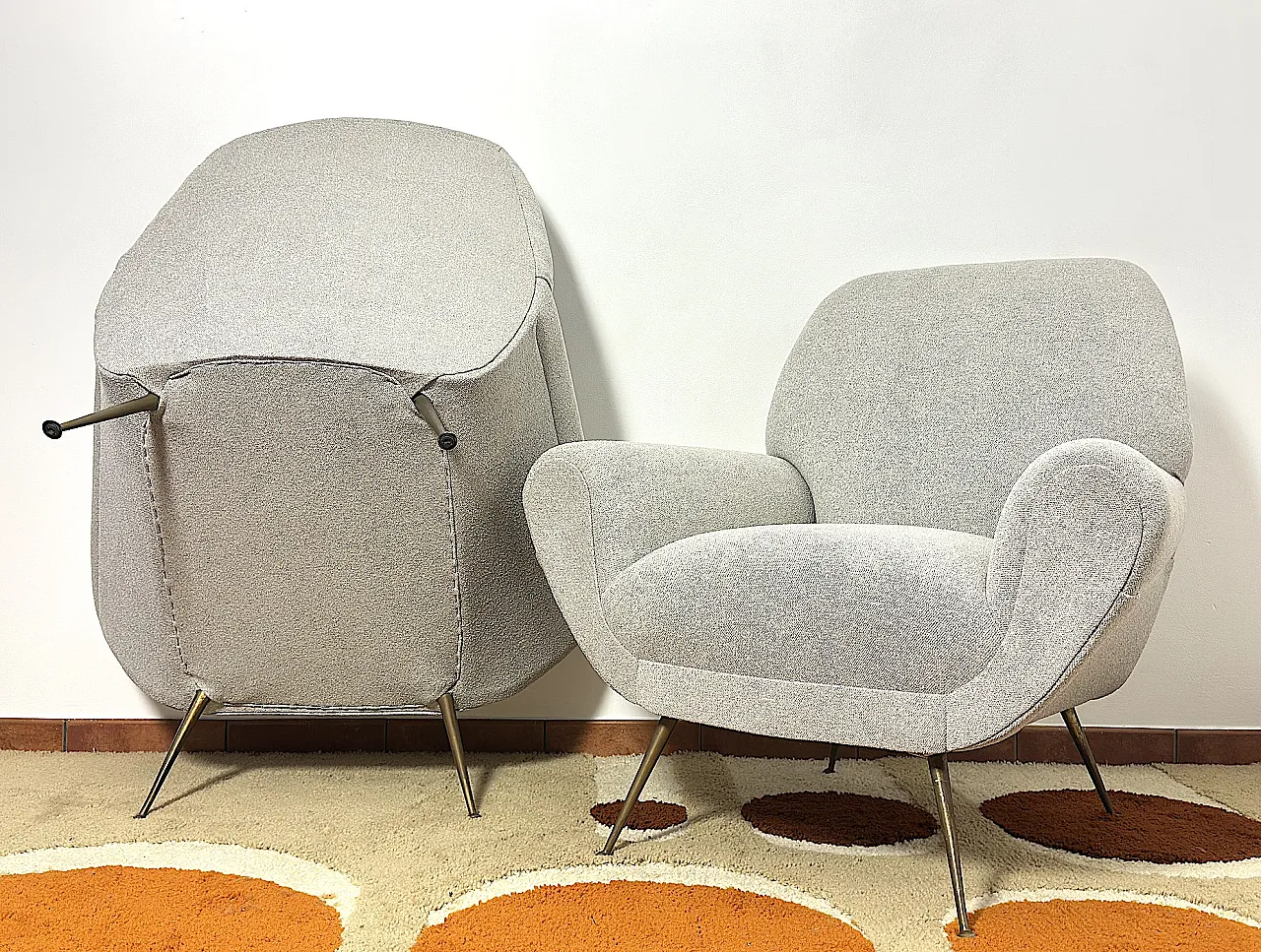 Coppia di Poltrone Gigi Radice By Minotti, anni '50 12