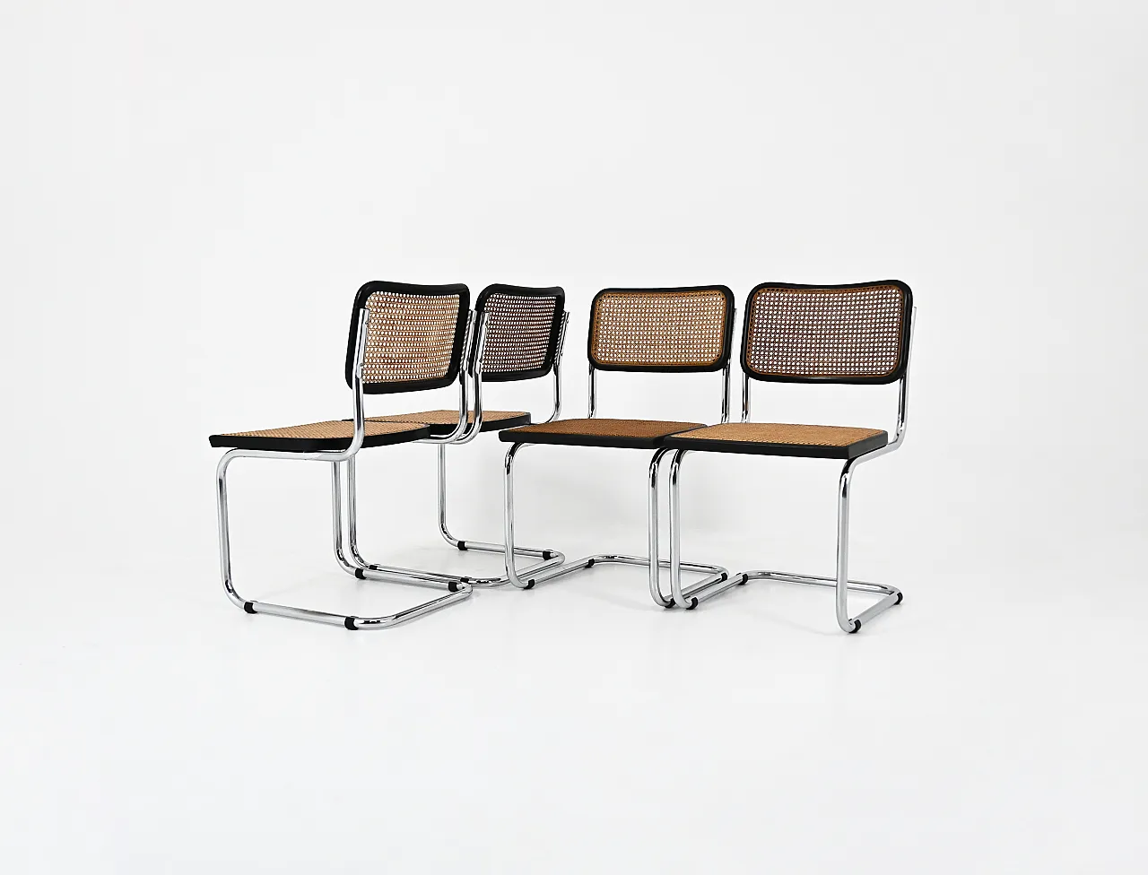 4 Dining Chairs Style B32 by Marcel Breuer, 90s 1