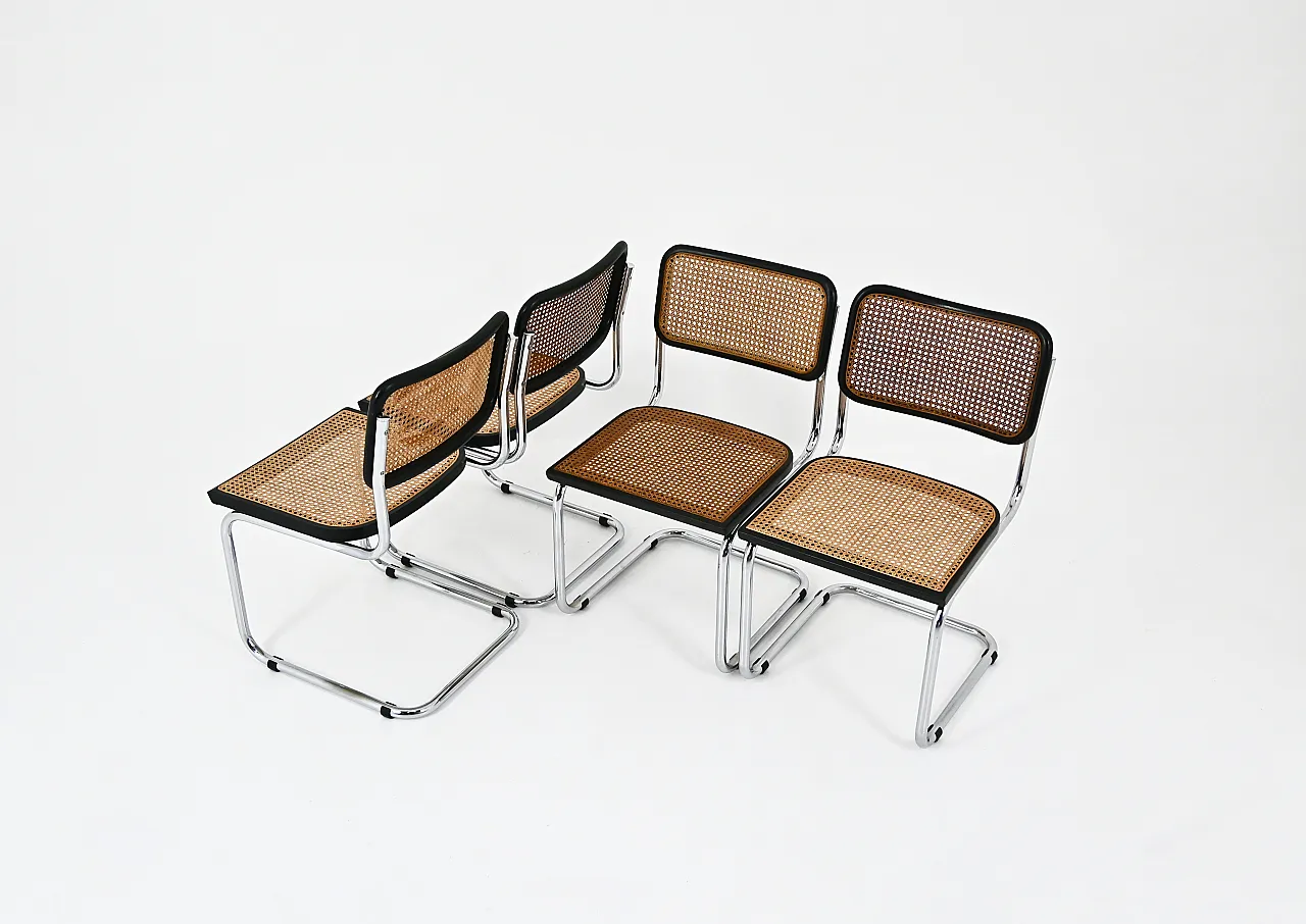 4 Dining Chairs Style B32 by Marcel Breuer, 90s 2