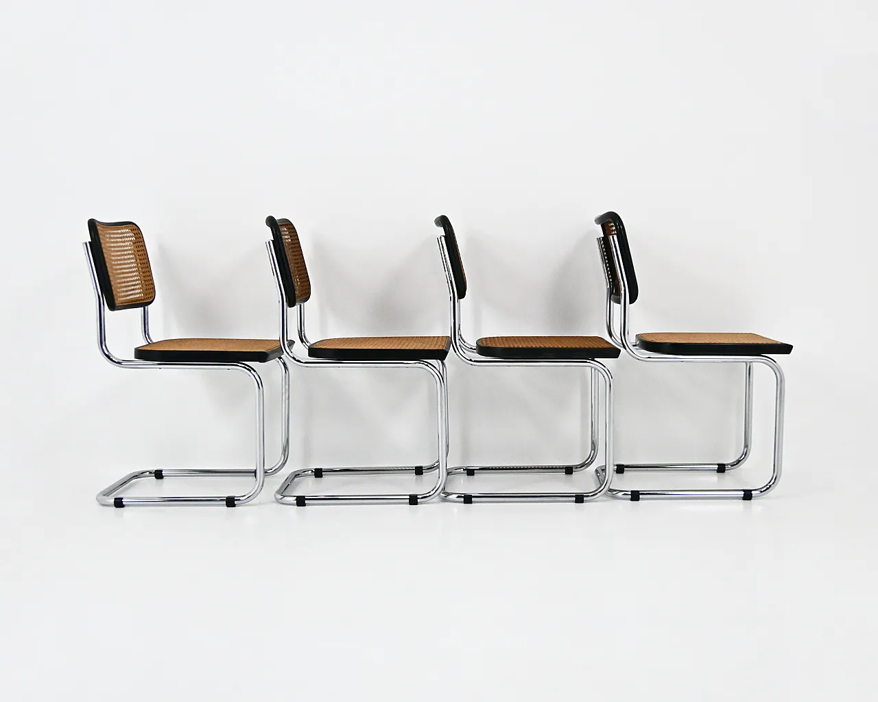 4 Dining Chairs Style B32 by Marcel Breuer, 90s 4