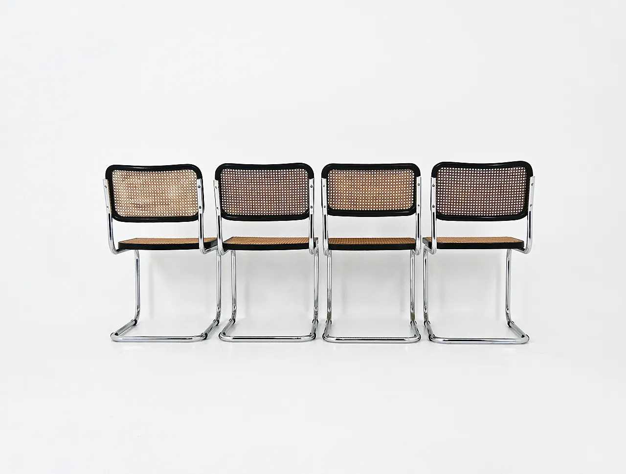 4 Dining Chairs Style B32 by Marcel Breuer, 90s 5