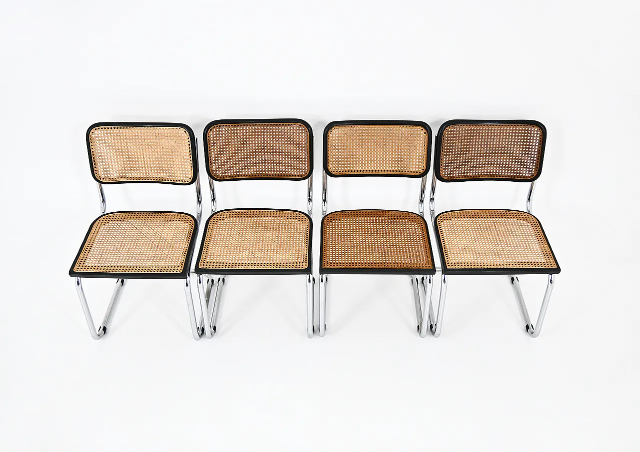 4 Dining Chairs Style B32 by Marcel Breuer, 90s 7