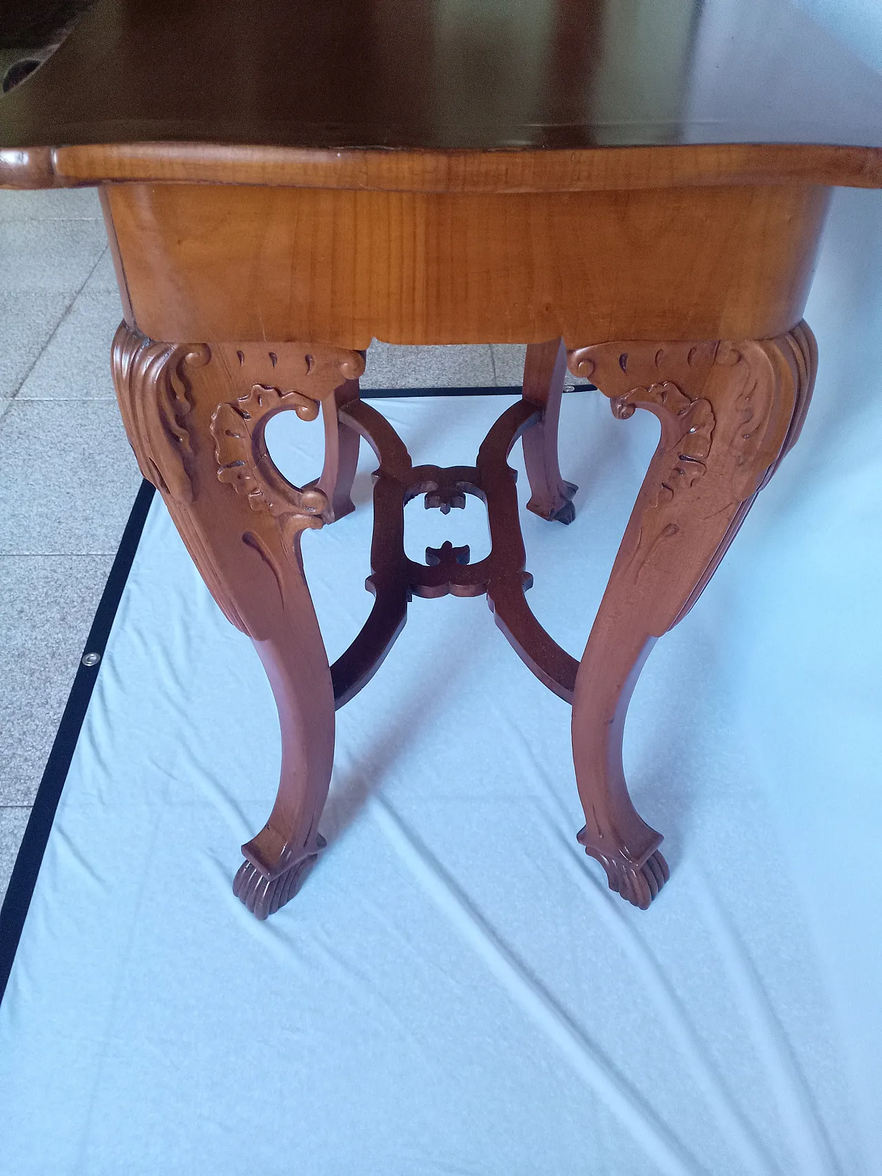 Biedermeier squared cherry console, early 19th century 3