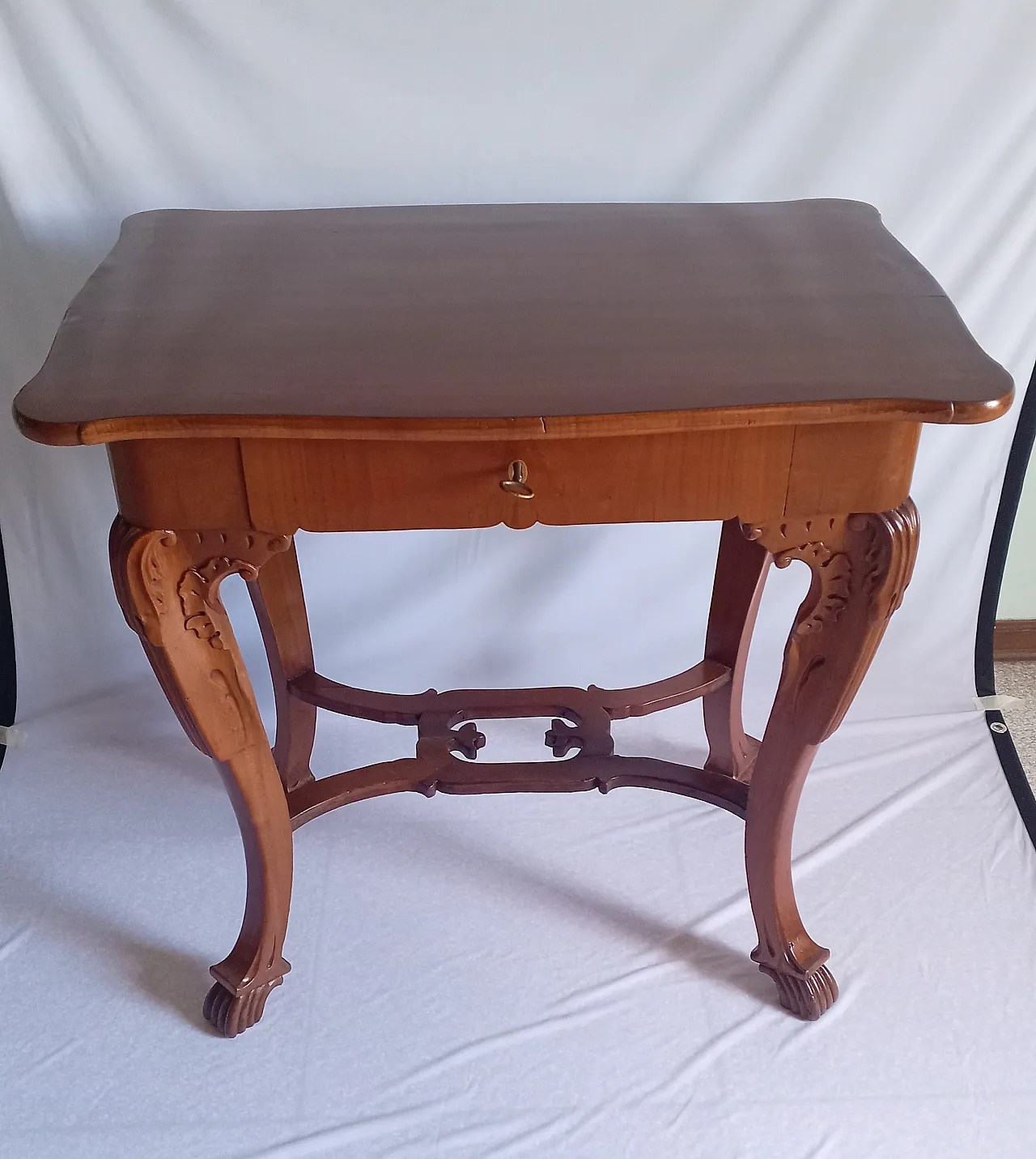 Biedermeier squared cherry console, early 19th century 7