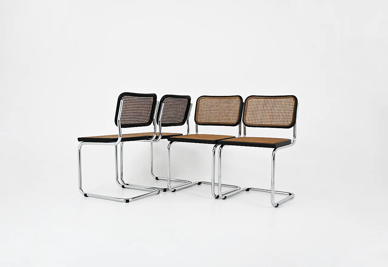4 Dining Chairs Style B32 by Marcel Breuer, 90s 1