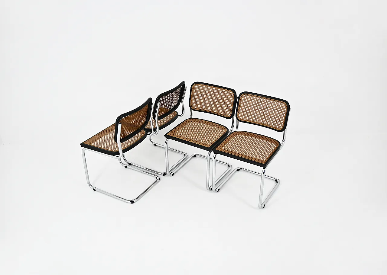 4 Dining Chairs Style B32 by Marcel Breuer, 90s 2