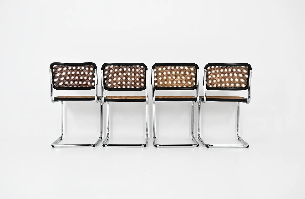 4 Dining Chairs Style B32 by Marcel Breuer, 90s 5