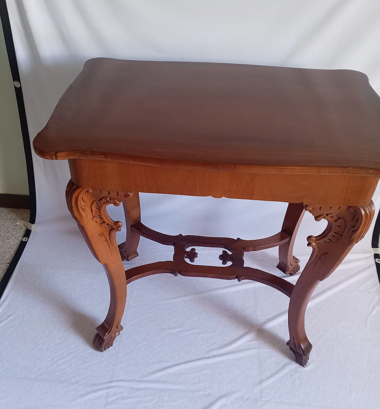 Biedermeier squared cherry console, early 19th century 20