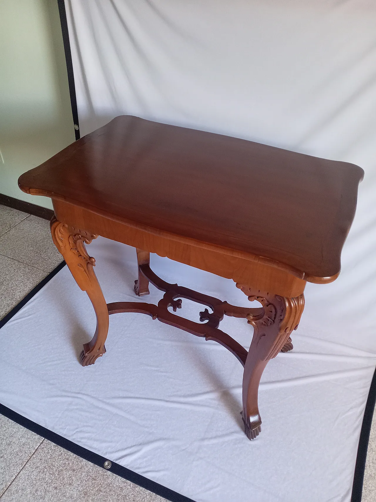 Biedermeier squared cherry console, early 19th century 21