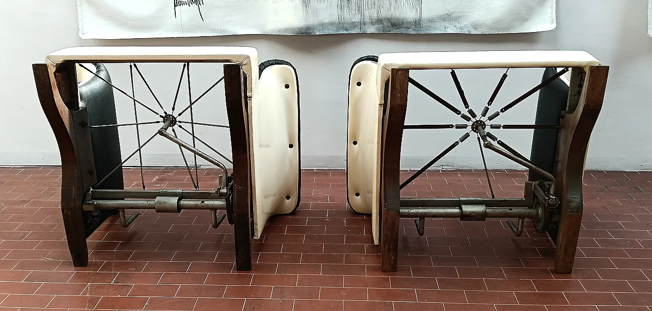 Pair of leather Relax armchairs by  by Mobili Pizzetti-Roma, 1960s 10