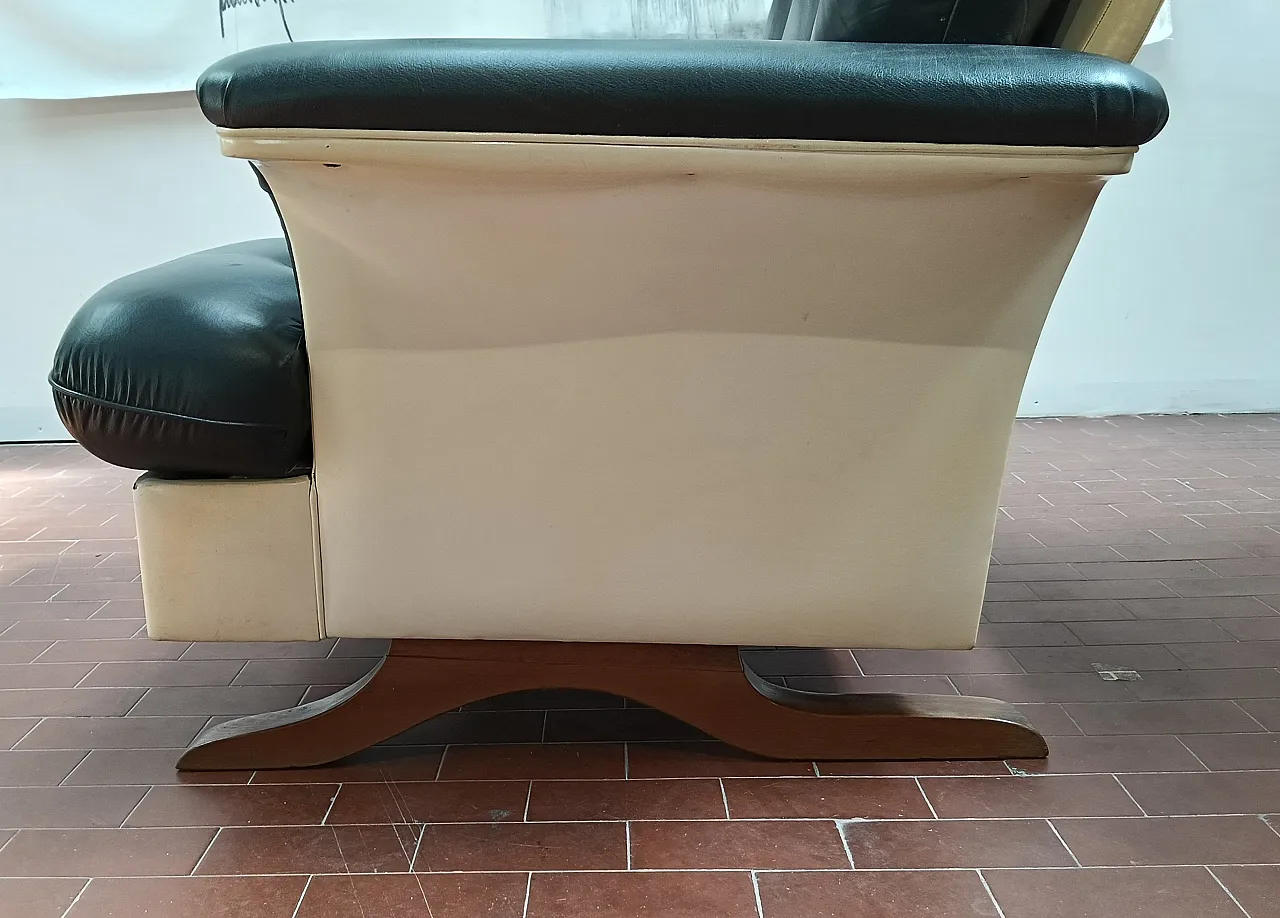 Pair of leather Relax armchairs by  by Mobili Pizzetti-Roma, 1960s 12