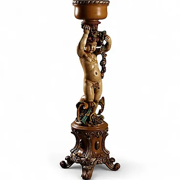 Column vase holder in Baroque style, 20th century